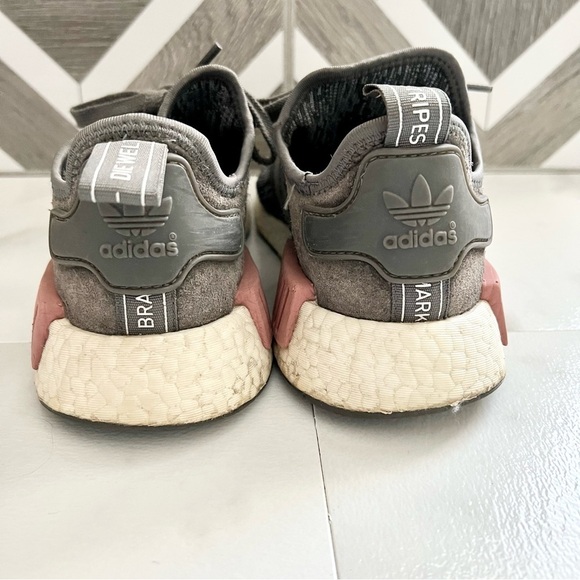 Adidas nmd r1 heather gray raw pink sneakers size 6 - Picture 6 of 11